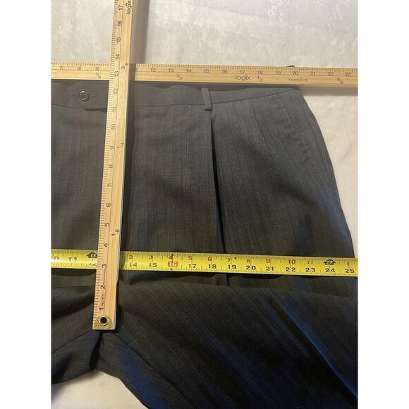 Versini Mens 46R 40x30 Gray Tan Stripe 2 Piece Suit - Picture 14 of 16